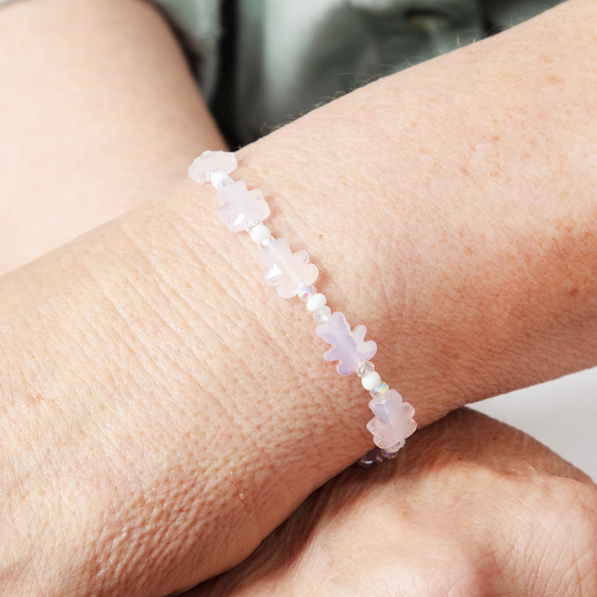 Pink Glass Bear Faceted Beads, 9mm by Bead Landing™